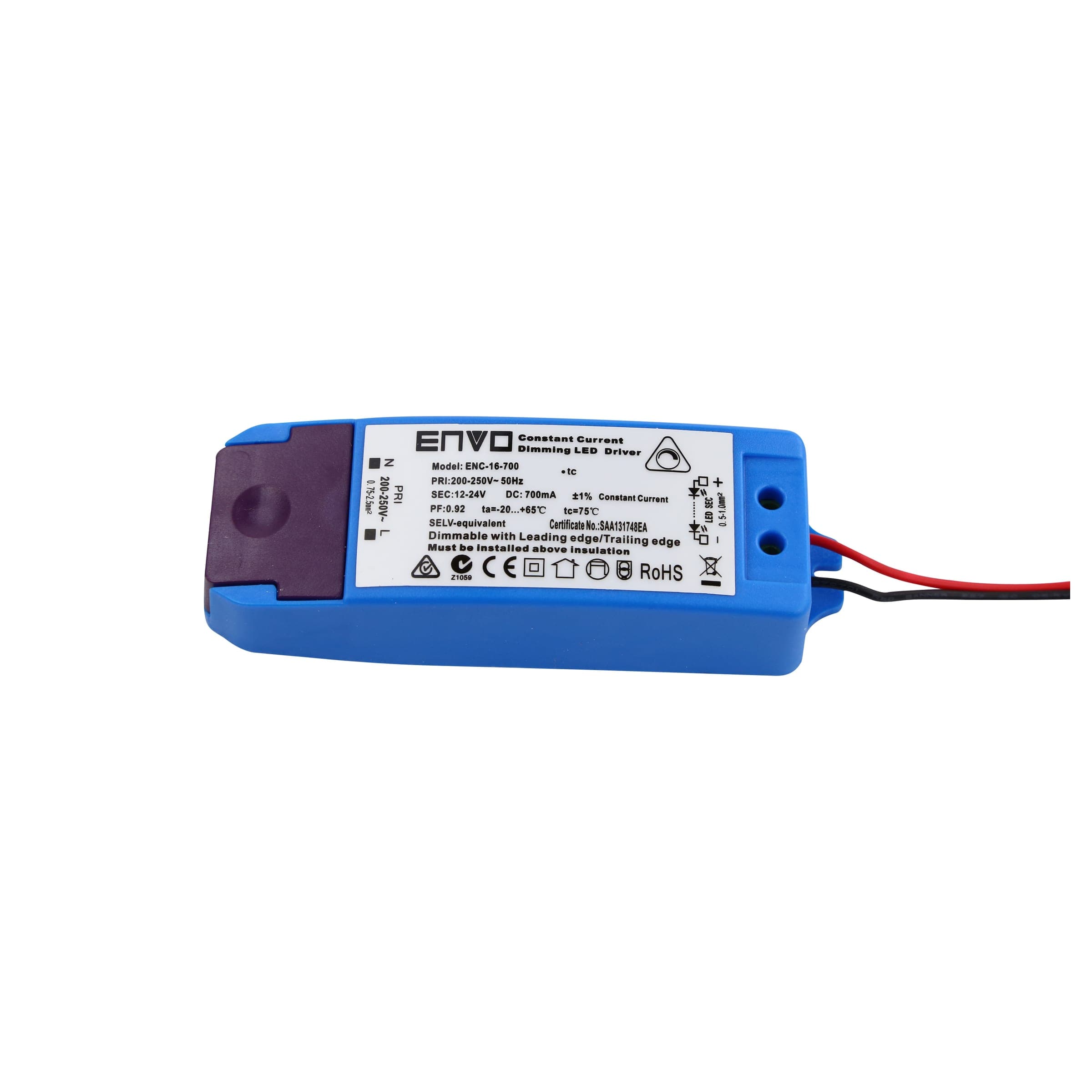 ENVO ENC-12-300 Dimmable LED Driver 7.5W-12W 300mA Constant Current product image