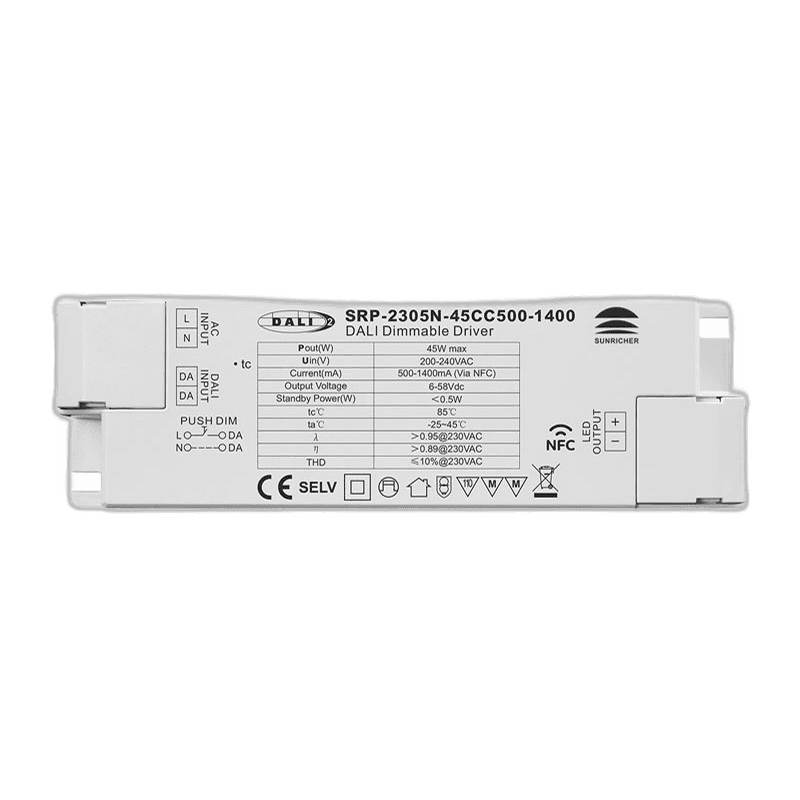 ENVO DALI2 DT6 CC Driver, 45W, 500-1400mA, NFC Contol