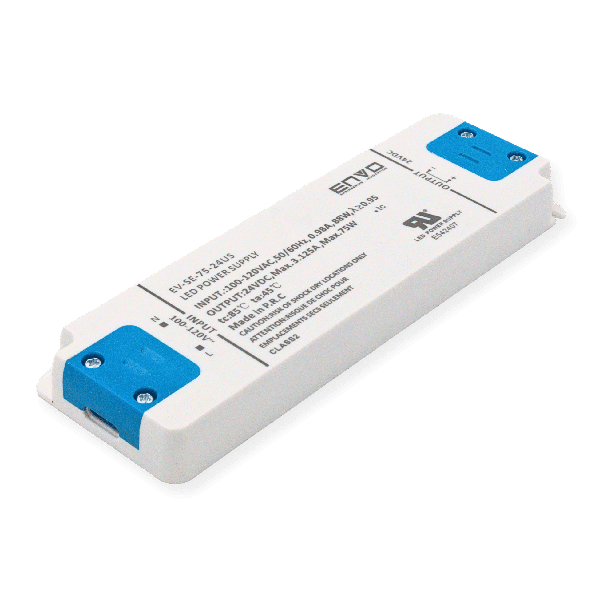 ENVO EV-SE-75-24US LED Driver 75W 24V 3.125A