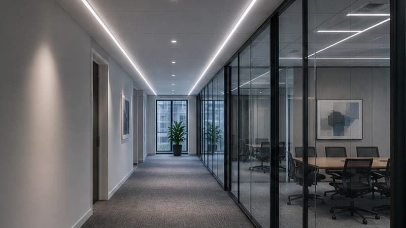 EV-SNPV-40-24 application - Office linear LED run