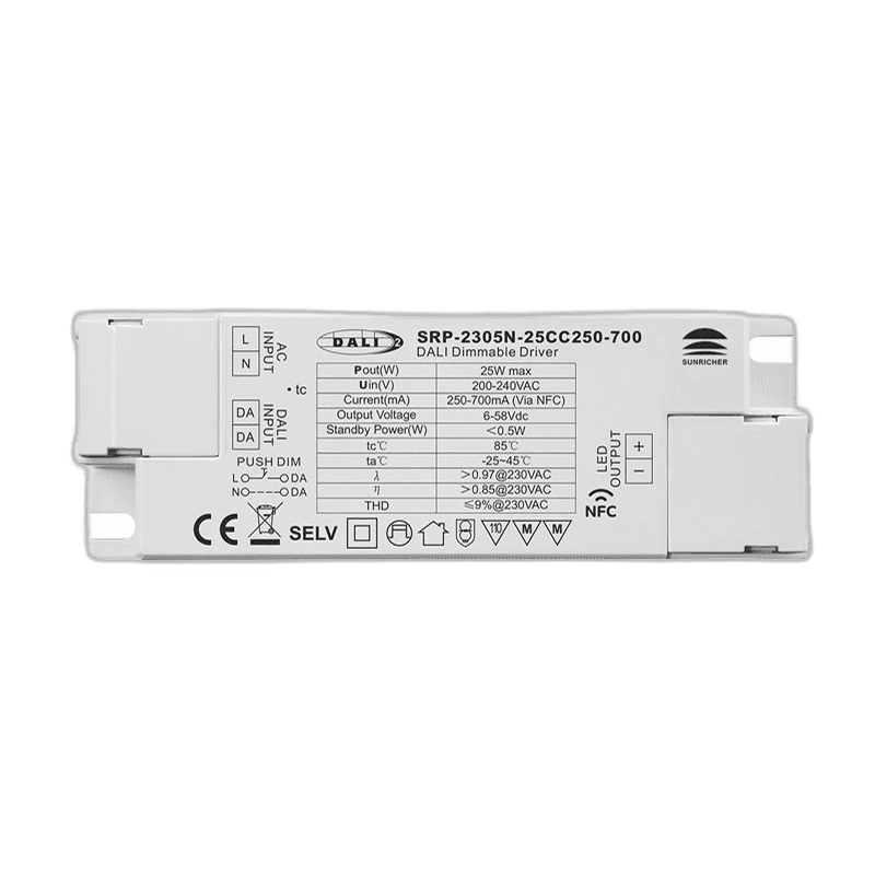 ENVO DALI2 DT6 CC Driver, 25W, 250-700mA, NFC Contol