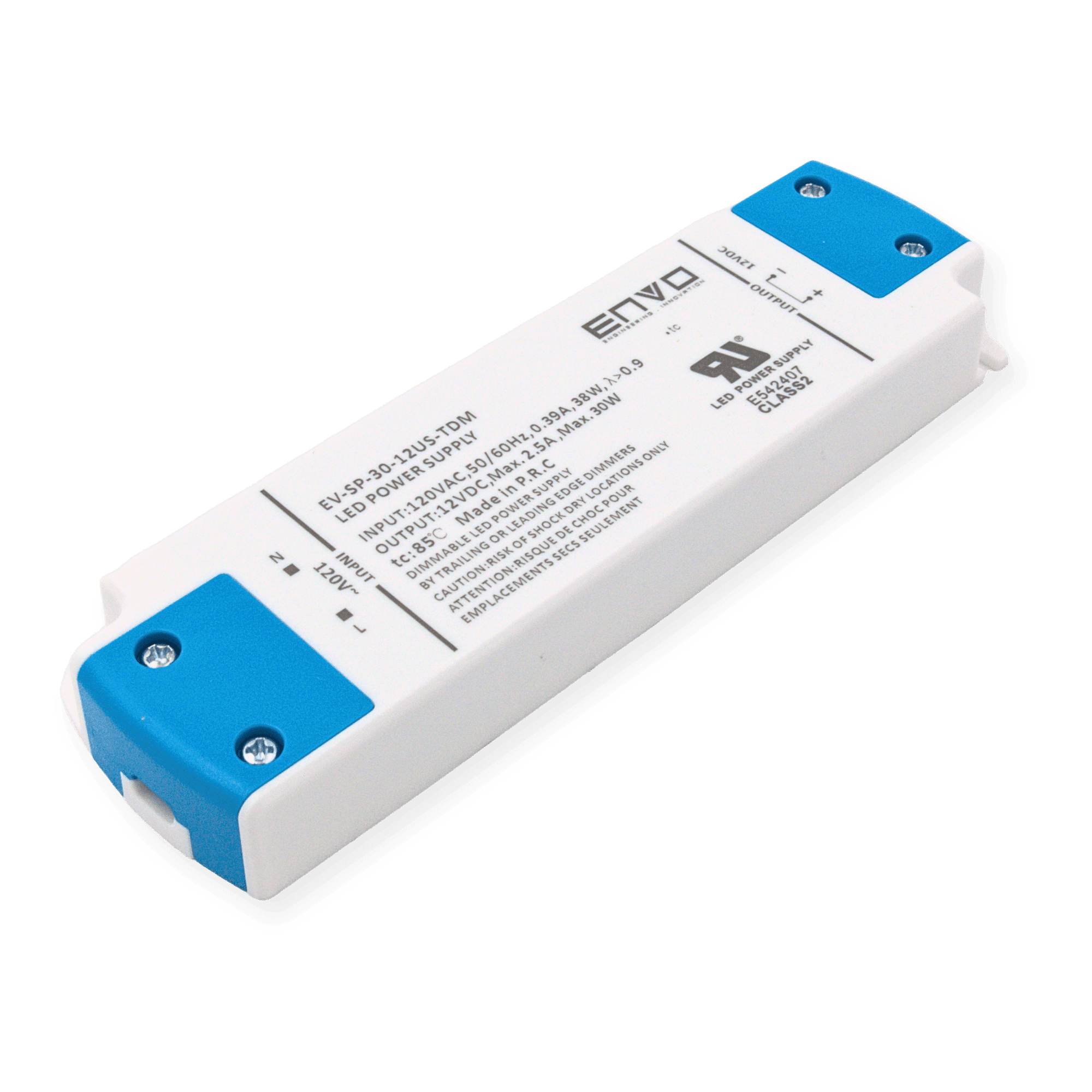 ENVO EV-SP-30-12US-TDM Triac Dimmable LED Driver 30W 12V 2.5A