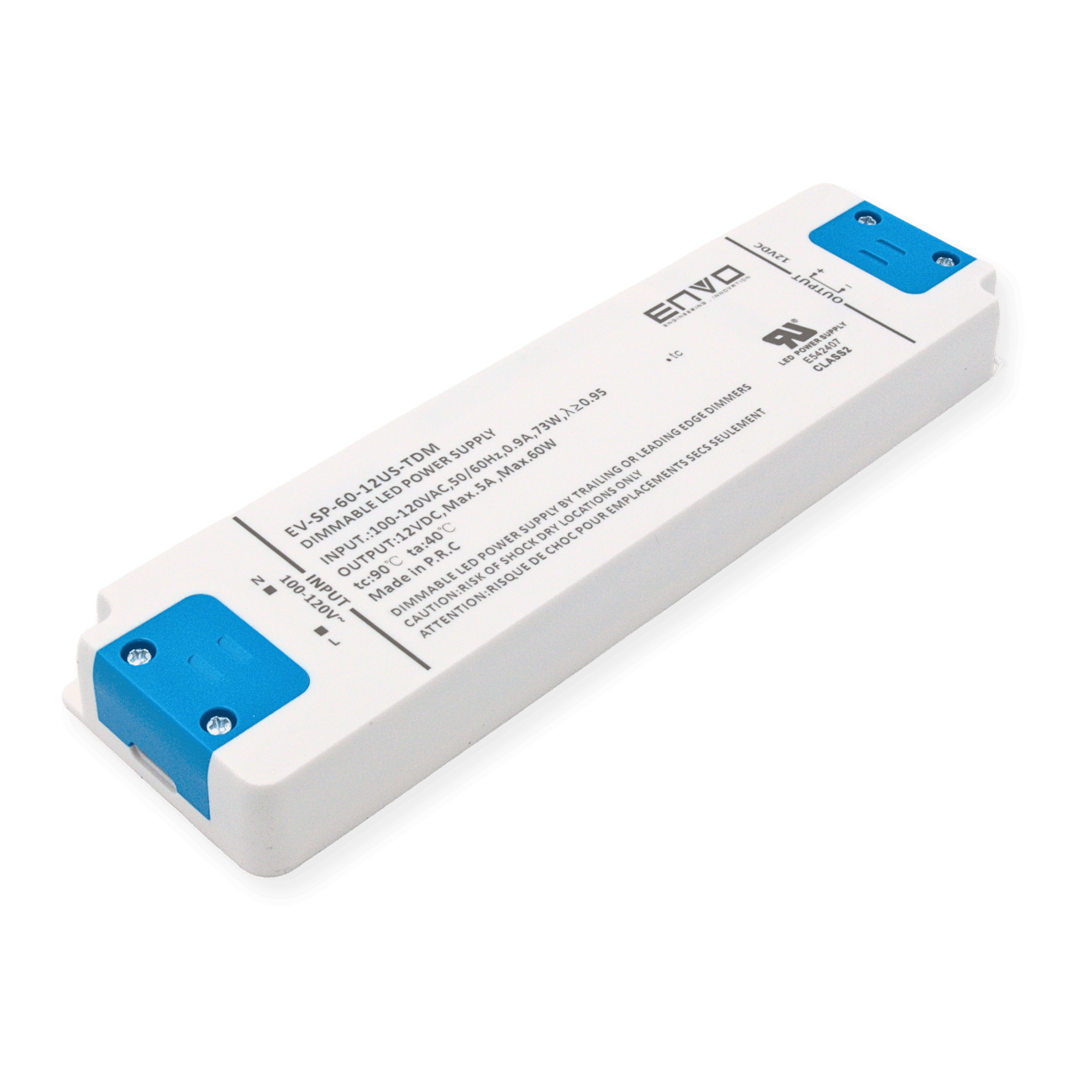 ENVO EV-SP-60-12US-TDM Triac Dimmable LED Driver 60W 12V 5A