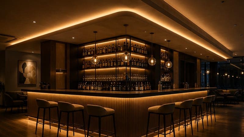 EV-SL-100-24 application - Bar cove LED strip