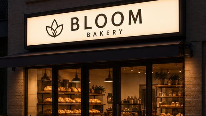EV-BLEG03LBY-NW application - Bakery fascia lightbox