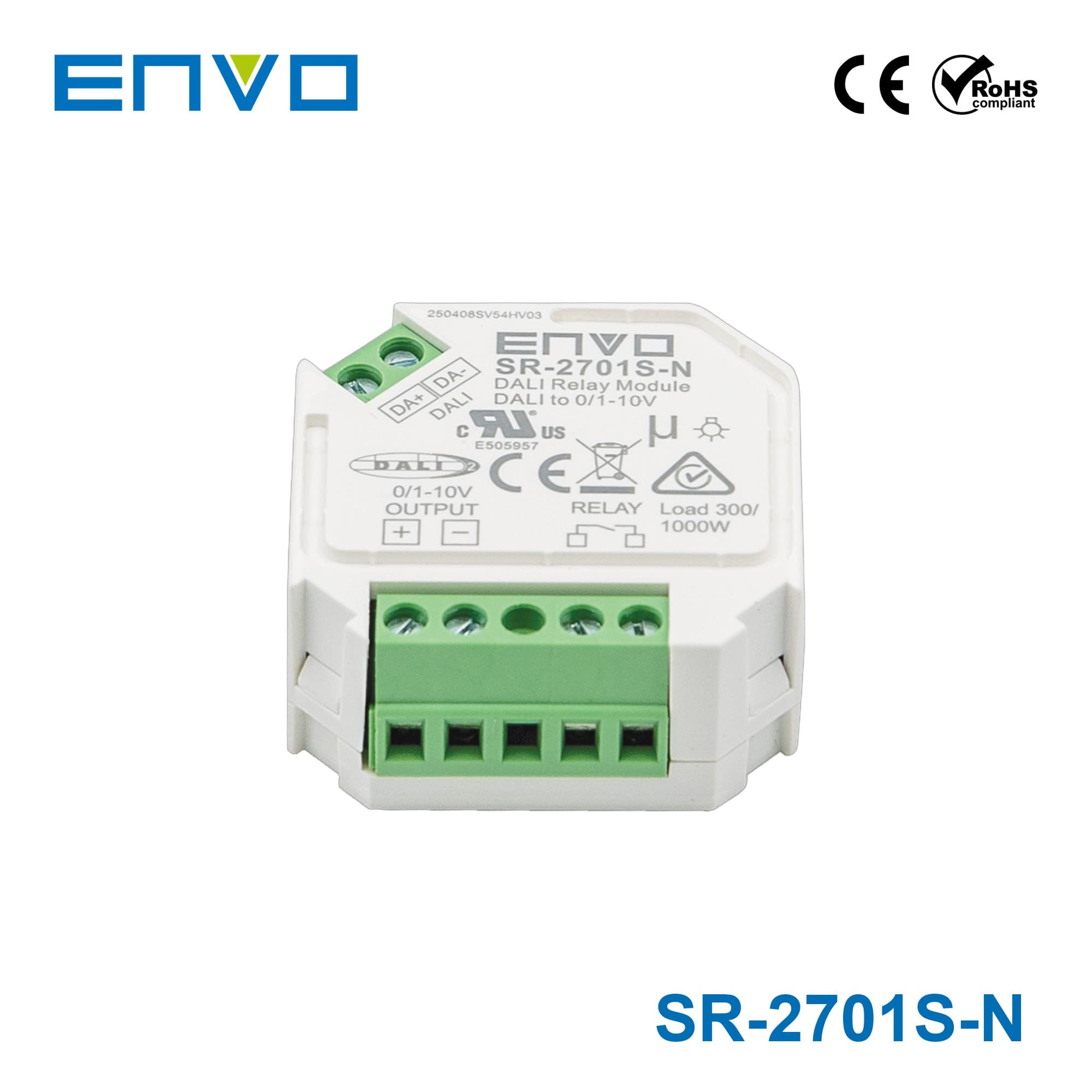 ENVO DALI2 Relay On/Off Control + DALI2 to 0/1-10V Converter, Configurable Single Address
