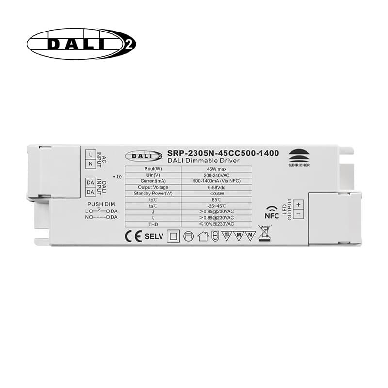 ENVO DALI2 DT6 CC Driver, 45W, 500-1400mA, NFC Control