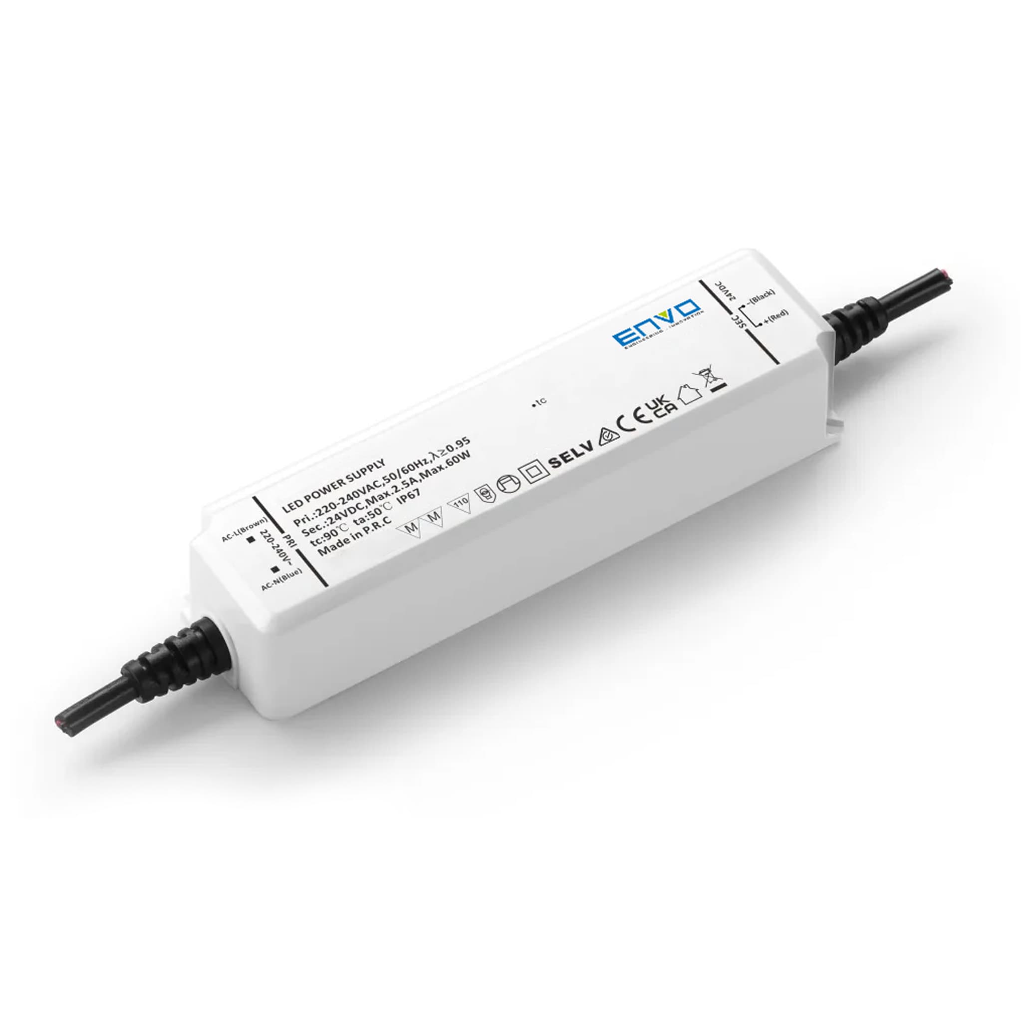 ENVO EV-SNP-60-24 LED Driver 60W 24V Waterproof IP67 2.5A